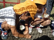 幼稚園の畑に種をまいたよ!