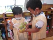 梅干しづくり(年長)