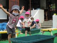 水遊びしたよ♪(満3歳児)