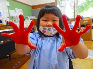 絵の具を使って♪