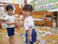 新聞あそび(さくらんぼ・年少)